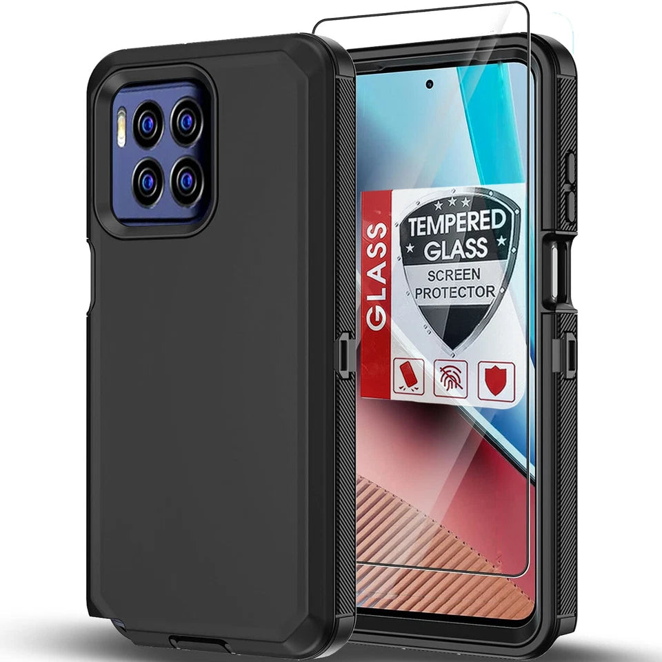 For T-Mobile Revvl 7 Pro 5G/Revvl 7 5G Case Phone Cover + Tempered Glass