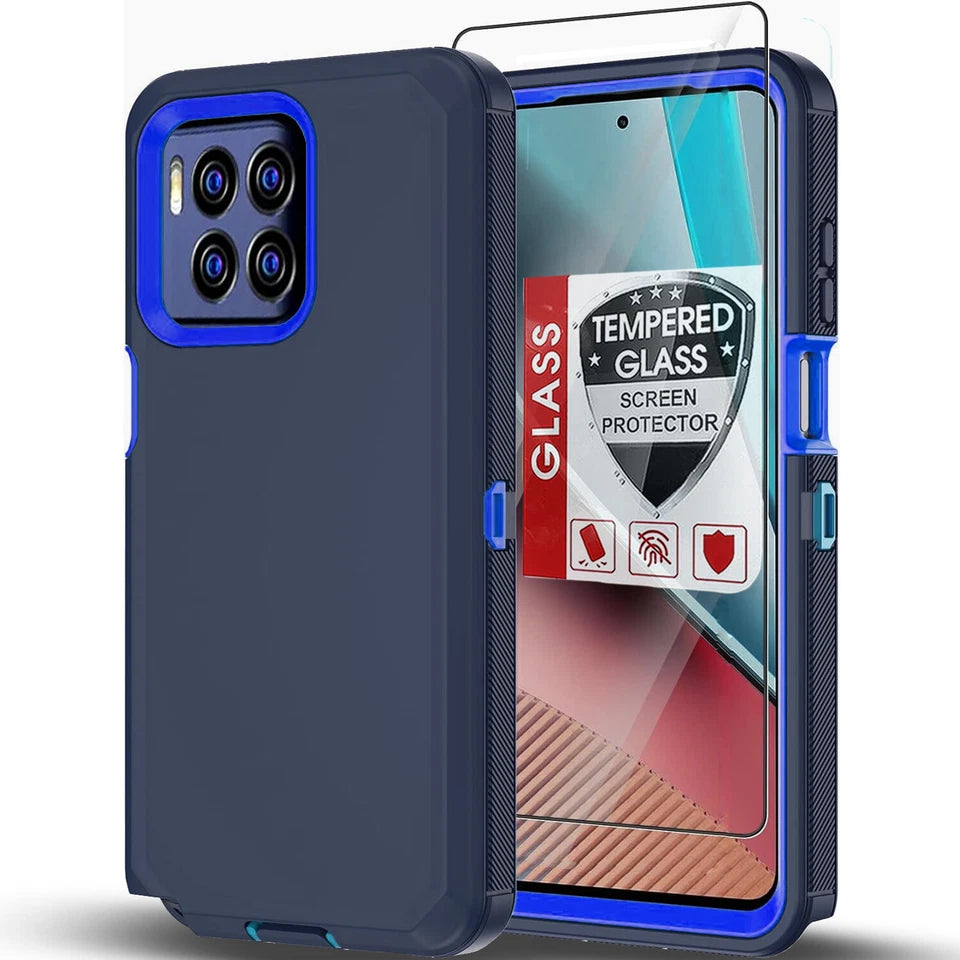 For T-Mobile Revvl 7 Pro 5G/Revvl 7 5G Case Phone Cover + Tempered Glass