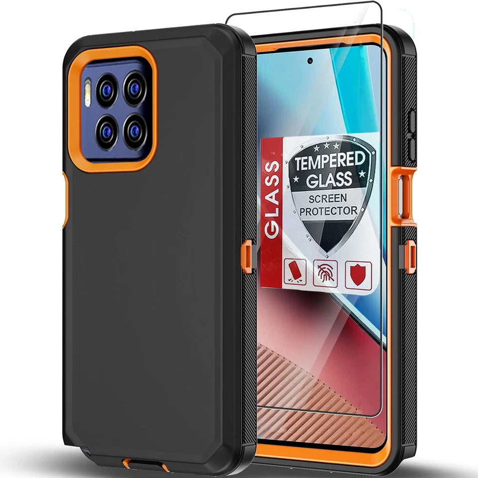 For T-Mobile Revvl 7 Pro 5G/Revvl 7 5G Case Phone Cover + Tempered Glass
